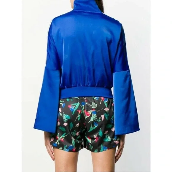 adidas Royal Blue Bomber Jacket with White Accents - Picture 7 of 7